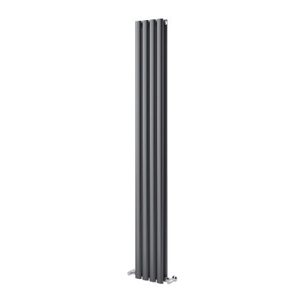 Islington Grey Double Vertical Radiator 1800x235mm