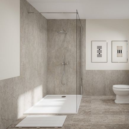 Vero Midas Stone Waterproof Tongue & Groove Shower Wall Panel 2420x600mm