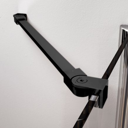 Oxford Black Shower Screen Angled Support Bar for 680mm Screens