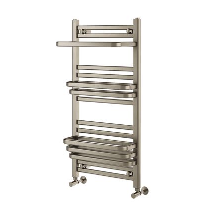 Malory Brushed Nickel Heated Towel Rail - 1000x500mm