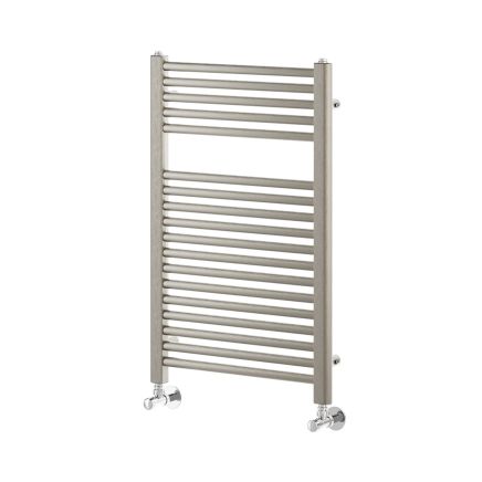 Neptune Brushed Nickel Heated Towel Rail 770x400mm