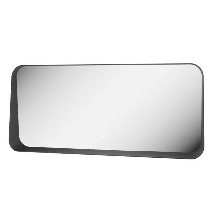 Maine Black Framed Backlit LED Heated Mirror 1200x550mm