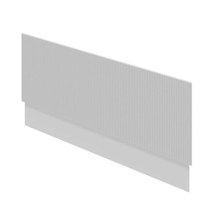 Soar Matt White Ribbed Front Bath Panel - 1800mm