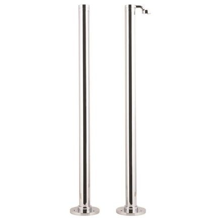 Chrome Standpipes with Handset Holder