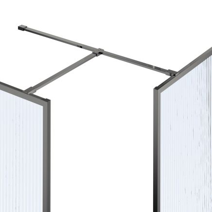 Amien Gunmetal Shower Screen T-Junction Support Bar Extension