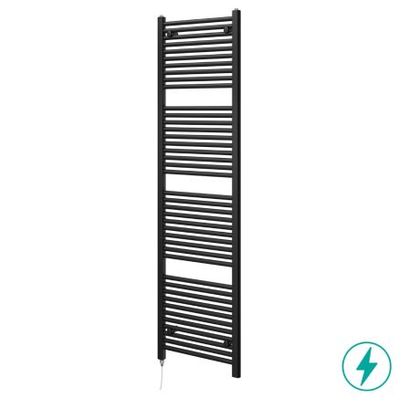 Neptune Matt Black Electric Heated Towel Rail 1800x500mm