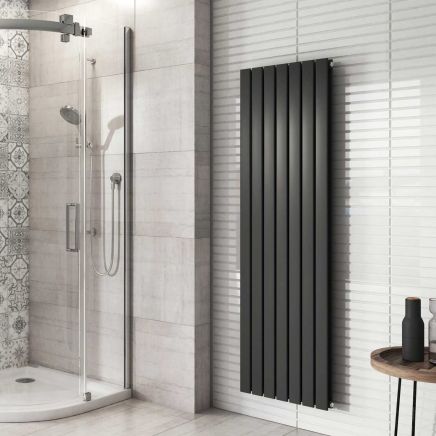 Perth Grey Double Vertical Flat Panel Radiator 1600x475mm