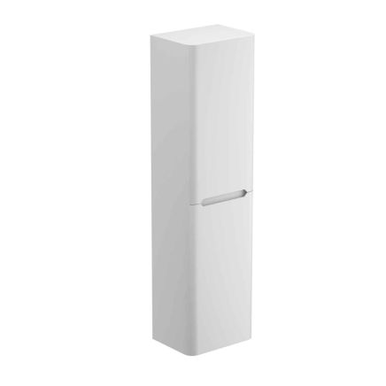 Ellis Matt White Wall Hung Tall Bathroom Storage Unit