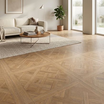 Marmara Oak Parquet Wood Effect Porcelain Large Format Floor Tile 1000x1000mm
