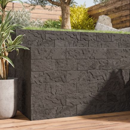 Oakland Antracita Textured Porcelain Tile 250x125mm