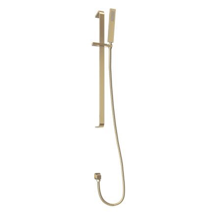 Liva Brushed Gold Square Shower Slide Rail Shower Kit