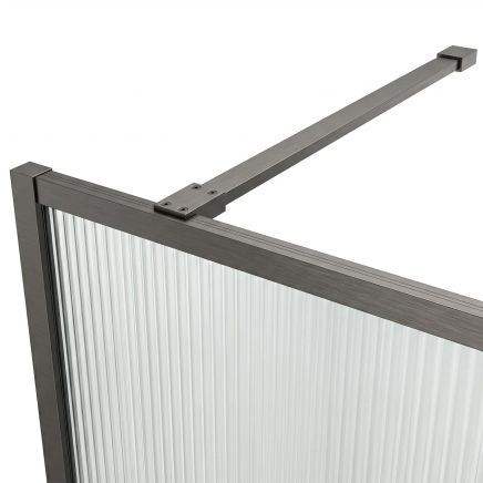 Amien Gunmetal Shower Screen Straight Support Bar 1200mm
