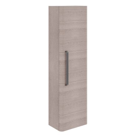 Esk Stone Grey Wall Mounted Tall Storage Cabinet with Gunmetal Handle