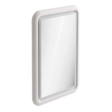 Stonehouse Matt White Framed Illuminated LED Mirror 550x800mm