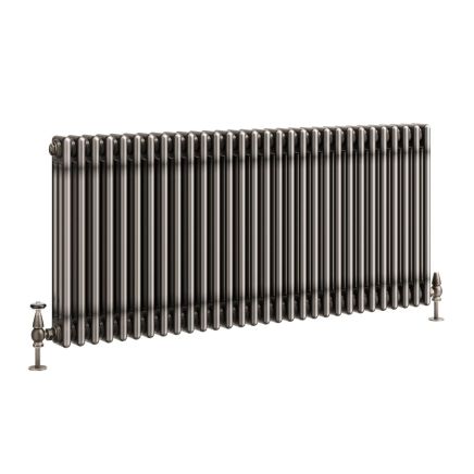 Clement Raw Metal Triple Horizontal Column Radiator - 600x1370mm