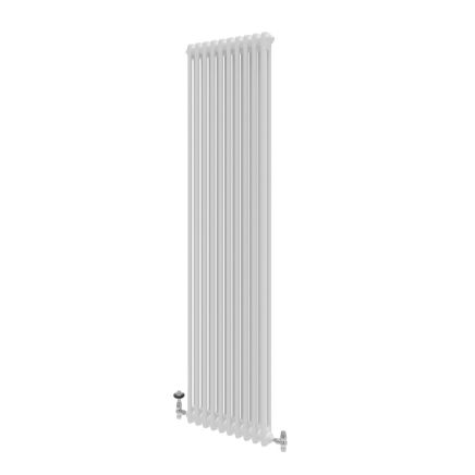 Upton White Double Vertical Column Radiator 1800x470mm