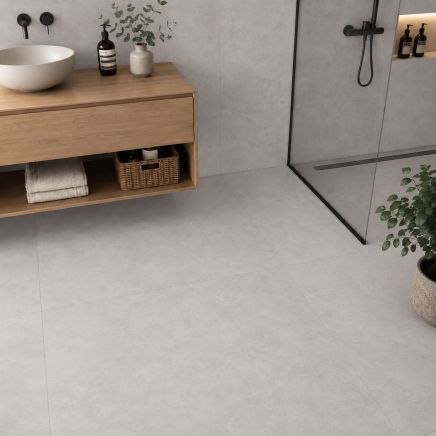 Zenia Ceniza Grey Concrete Porcelain Tile 900x900mm
