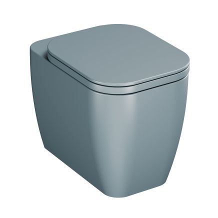 Micheli Matt Grey Rimless Back to Wall Toilet with Soft Close Seat