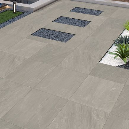 Kylo Grey Stone Outdoor Porcelain Tile 600x1200mm