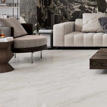 Rainbow Crystal Montoya Grey Gloss Marble Tile 600x1200mm