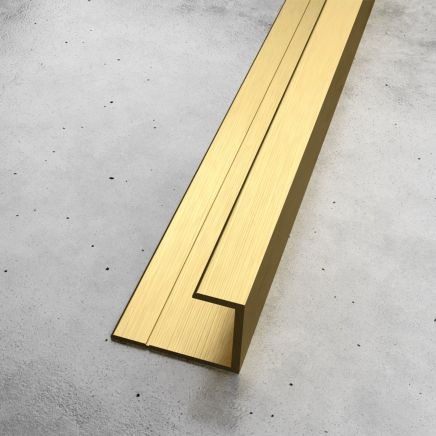 Nuova Brushed Gold Shower Wall Panel End Cap 11.5mm
