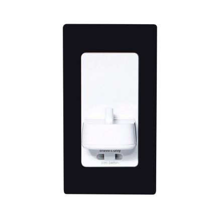Proofvision Black In-wall Electric Toothbrush Holder with Shaver Socket For Oral-B