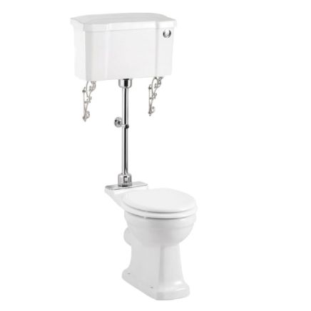 Burlington Traditional Medium Level Toilet with Push Button