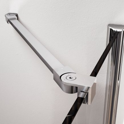 Oxford Chrome Shower Screen Angled Support Bar for 680mm Screens