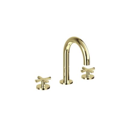 Burlington Riviera Gold 3 Hole Deck Basin Mixer Tap