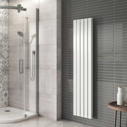 Perth White Double Vertical Flat Panel Radiator 1600x340mm