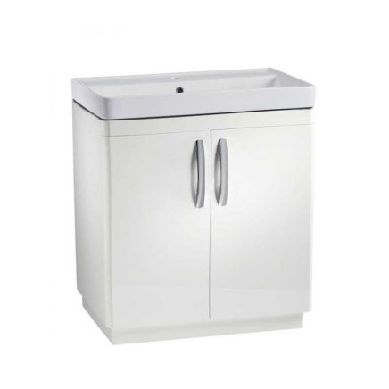 Tavistock Compass Gloss White Floor Standing Vanity Unit with Ceramic Basin 800mm