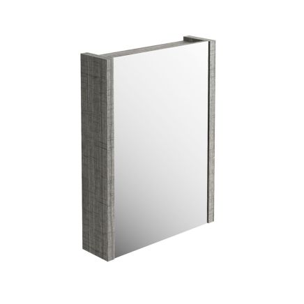 Winslow Grey Ash Single Mirrored Cabinet 500x800mm