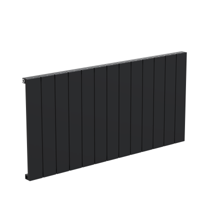 Tesoro Black Single Linear Aluminium Radiator 600x1235mm