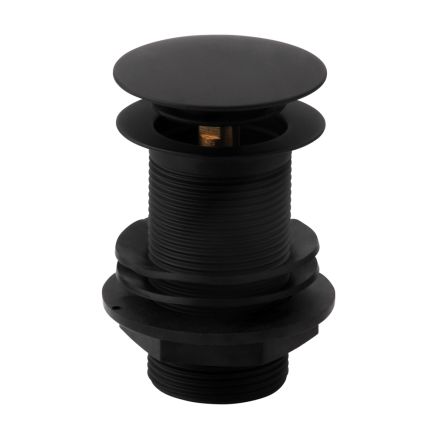 Black Basin Push Button Unslotted Waste
