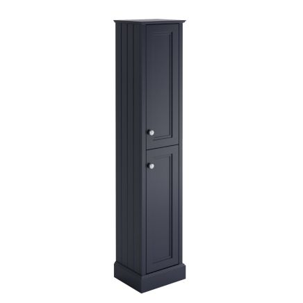 Richmond Midnight Grey Floor Standing Tall Bathroom Storage Cabinet