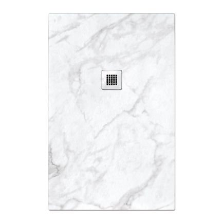 Peoria Arabesco White Marble Shower Tray 1600x800mm