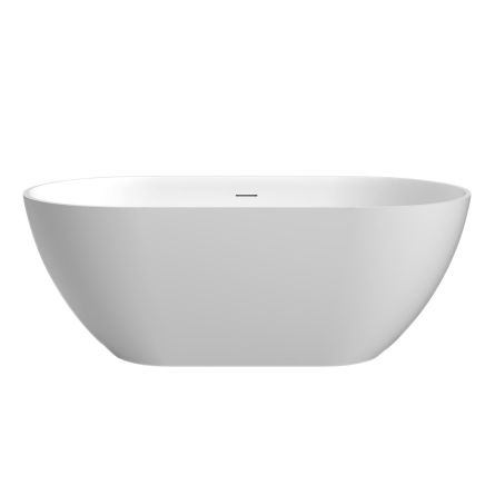 Solara White Freestanding Stone Bath 1600x750mm