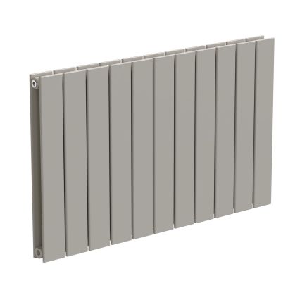 Livio Beige Horizontal Double Panel Aluminium Radiator 600x990mm