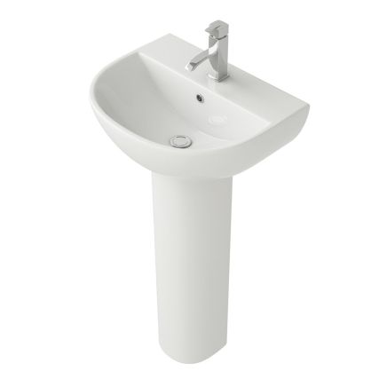 Porter Full Pedestal Bathroom Basin - 1 Tap Hole