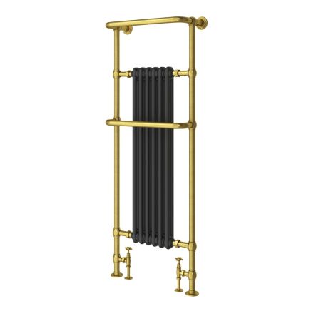 Hive Black and Gold Heated Towel Rail 1500x583mm