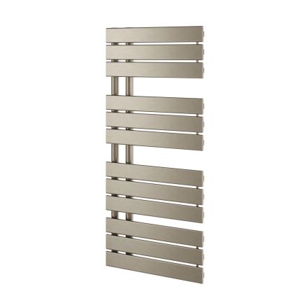 Tarvos Brushed Nickel Heated Towel Rail - 1080x550mm