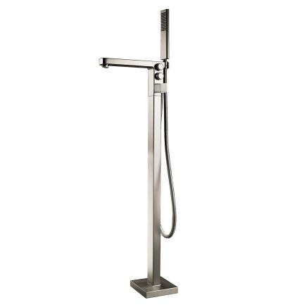 Flint Brushed Nickel Floor Standing Bath Shower Mixer