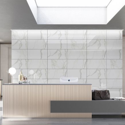 Stockholm Odlina Gloss Porcelain Tile - 600x300mm