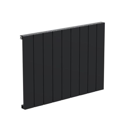Tesoro Black Single Linear Aluminium Radiator 600x855mm