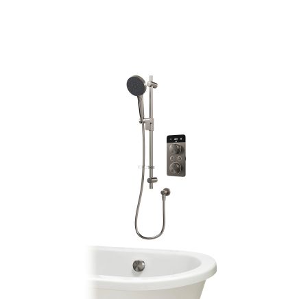Aqualisa S2 Gunmetal Smart Digital Shower Dual Outlet (Slide Rail Kit with Bath Filler) HP/Combi