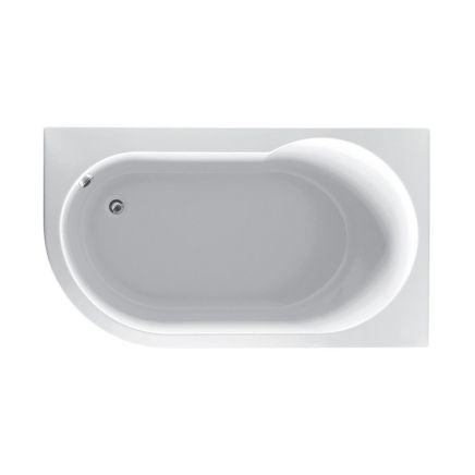 Donello Compact Right Hand Reinforced Acrylic Shower Bath 1550x900mm