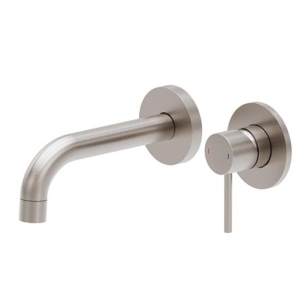 Elora Brushed Nickel Wall Mounted Basin Mixer Tap