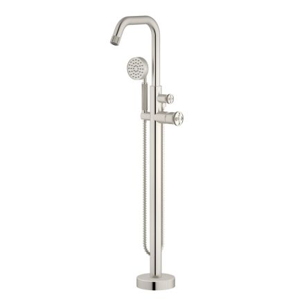Urban Brushed Nickel Freestanding Bath Shower Mixer Tap