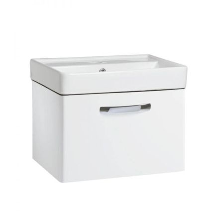 Tavistock Compass White Wall Hung Vanity Unit with Ceramic Basin 600mm