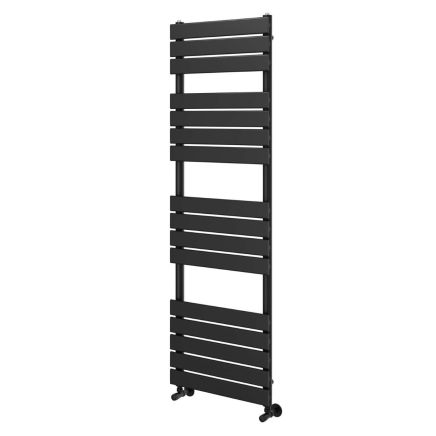 Rosa Matt Black Heated Towel Rail 1600x500mm
